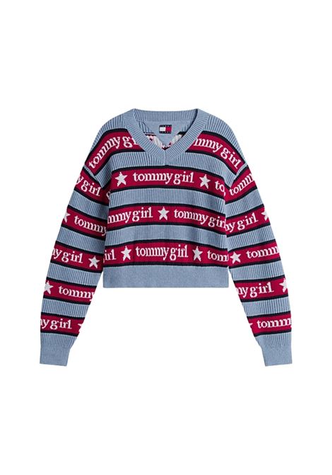 Pullover Tommy Girl relaxed fit a righe Tommy Hilfiger | DW0DW21235C3Q